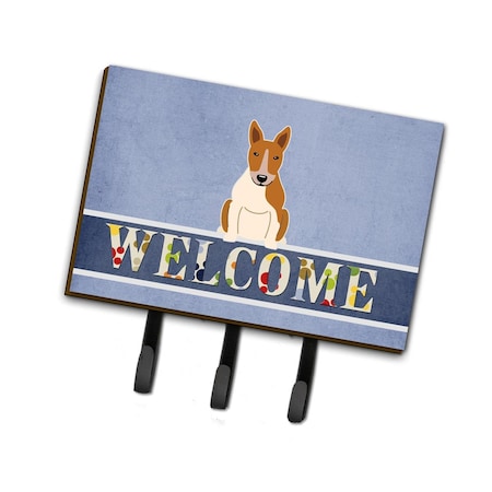 Carolines Treasures Bull Terrier Red White Welcome Leash or Key Holder BB5716TH68